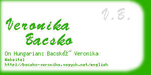 veronika bacsko business card